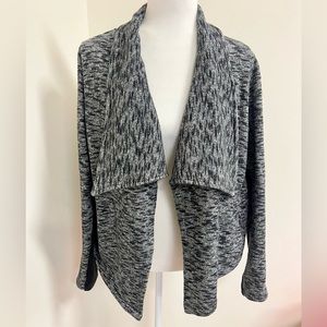 Cute and cozy Jack open front asymmetrical cardigan!